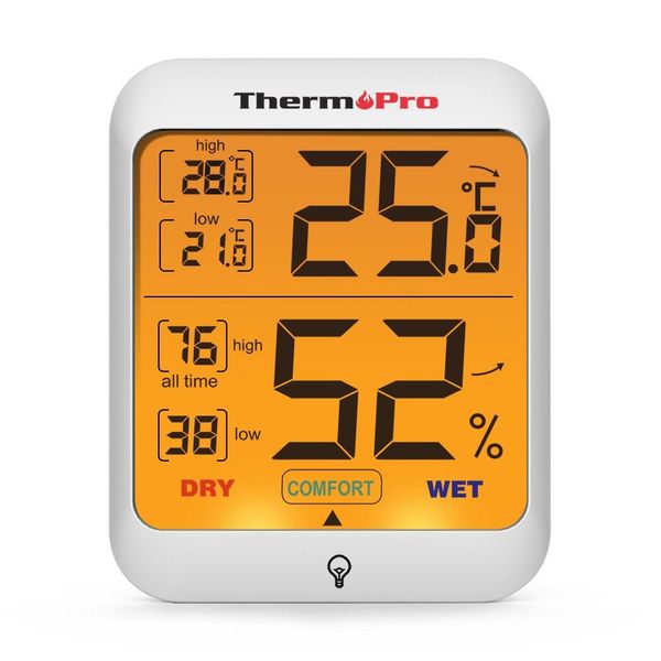 

thermopro tp53 hygrometer thermometer humidity gauge indicator digital indoor thermometer room temperature and humidity monitor t200603