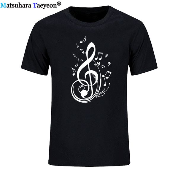 

2019 новый летний смешной musical notes living версия для печати тенниска мужская хлопок футболка мужская хлопок топы tshirt harajuku повсед