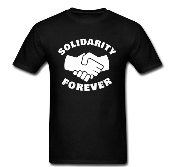 

solidarity forever shaking hands anarchist revolution politics tee t shirt