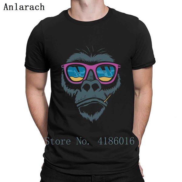 

смешные прохладный обезьяна тенниски хлопка формальное graphic s-4xl summer casual customize отдыха рубашка