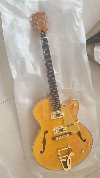 

wholesale custom guitar grinder ch 6120 jazz model electric guitar golden hardware brown 20190615, ing