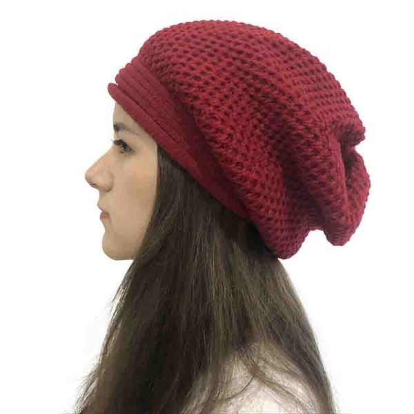 

2020 fashion new winter knitted hat women hat slouchy beanie for girls skullies cap, Blue;gray