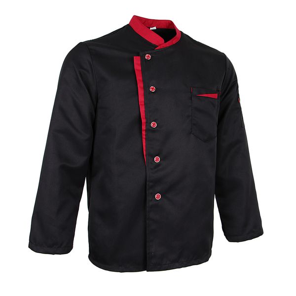 

long sleeves chef jacket coat l waiters kitchen uniform, White;black