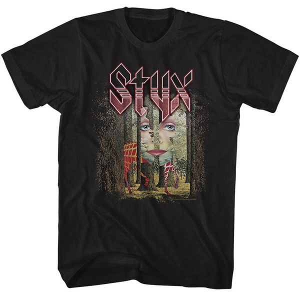 

styx tall t-shirt the grand illusion album cover black tee