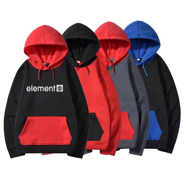 

new 2020 autumn winter brand sweatshirts men element letter printing long sleeve fashion mens hoodies, Black