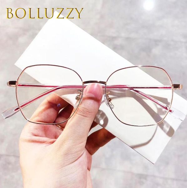 

fashion sunglasses frames irregular polygon square eye glasses frame women men designer optical eyeglasses vitange metal retro eyewear, Black