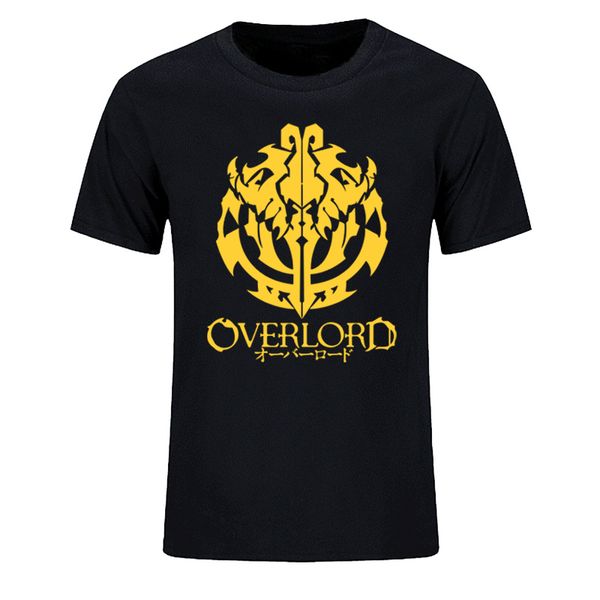 

new summer fashion short sleeve cotton casual anime overlord logo men t shirts