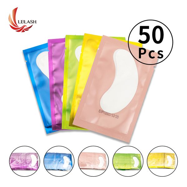 

lblash 50pairs eyelash pad gel patch grafting eyelashes under eye patches for eyelash extension paper sticker wraps makeup tools