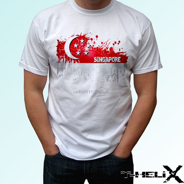 

singapore flag - white t shirt country design - mens womens kids baby
