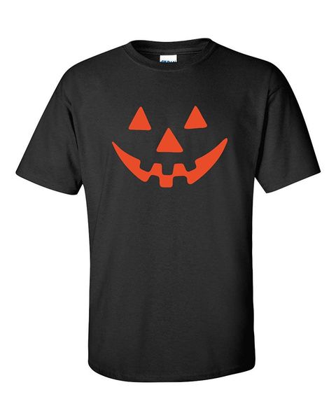 

short sleeve round neck tee pumpkin funny face halloween men's t-shirt ships from ohio usa t shirt