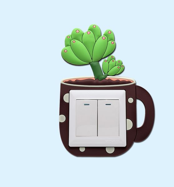 

wall home decoration cartoon fluorescent glow kids room bedroom decor wall stickers luminous switch protective cover