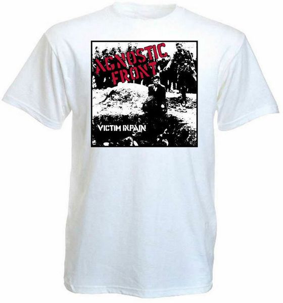 

agnostic front victim in pain v1.2 tee t shirt white hardcore punk all sizes s-5xl t-shirt light
