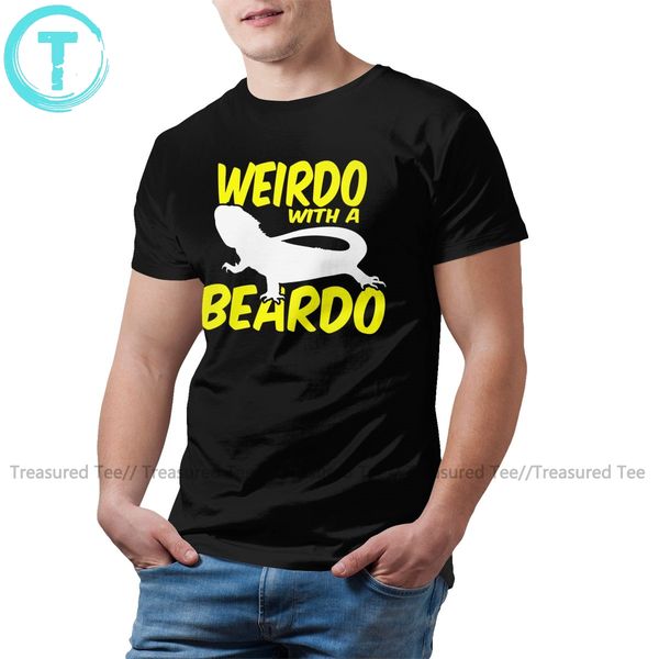 

ящерица футболка weirdo с а beardo футболка big мужской tee shirt смешной классический 100 хлопка с коротким рукавом футболки