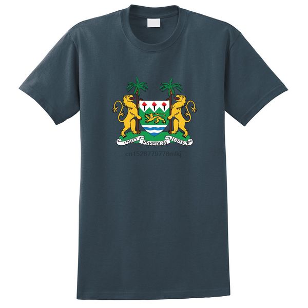 

new fashion men cartoon hip hop shirt sierra leone coat of arms print t-shirthomme suit