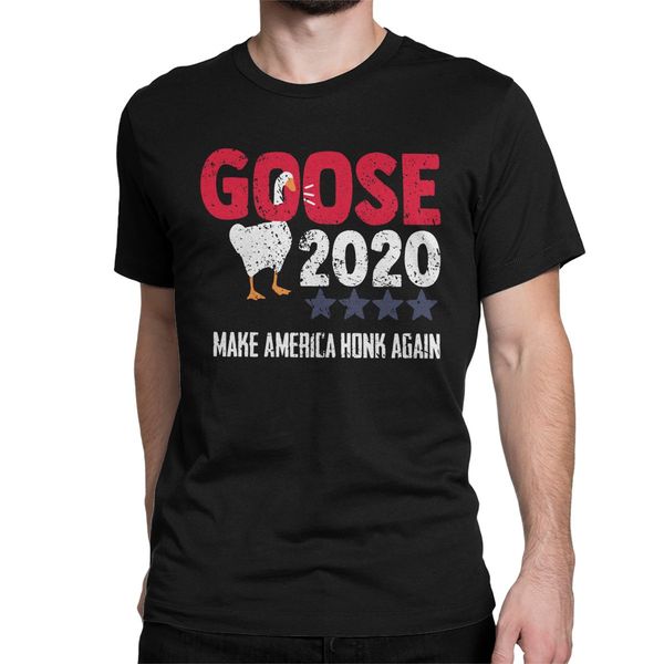

vintage untitled goose game 2020 election t-shirt for men o neck pure cotton t shirts make america honk again short sleeve tees