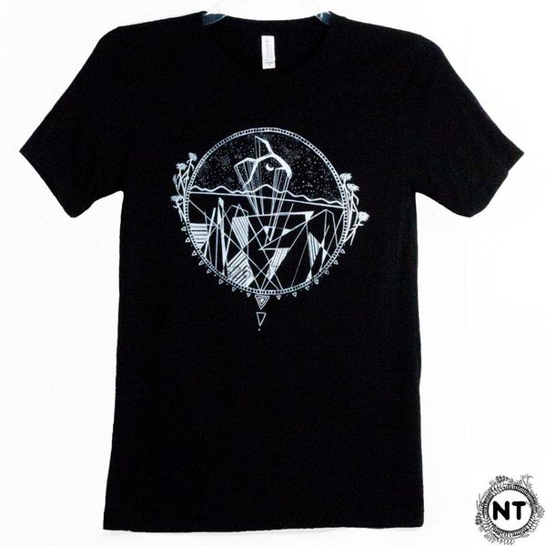

desert antler mens screen printed black tee men t shirt