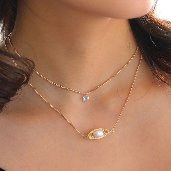 

косплей pearl ожерелье ms металла многослойные аксессуары для взрослых пара cos аксессуары реквизит рождество хэллоуин подарков, Bronze;silver