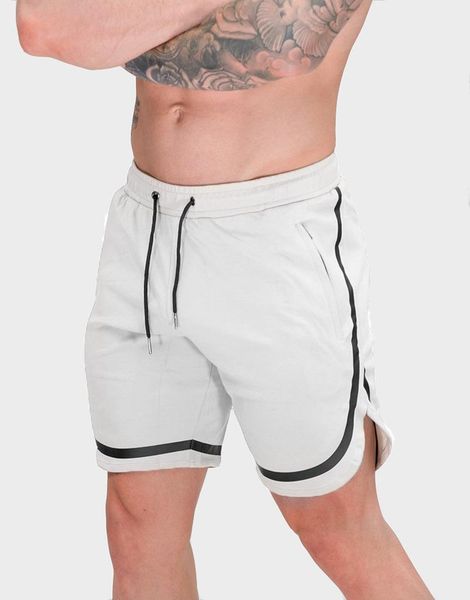 

color elastic waist basketball shorts mens running jogging pants knee length mens designer shorts fashion relaxed solid, White;black