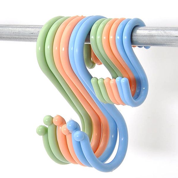 

hooks & rails kitchen portable home organizer baby stroller hanger multi-purpose s shape durable clothing rack plastic