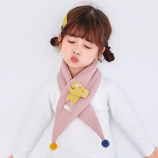 

children kids scarf neckerchief cross tie collar neck warmers cute for winter outdoor -mx8, Blue;gray