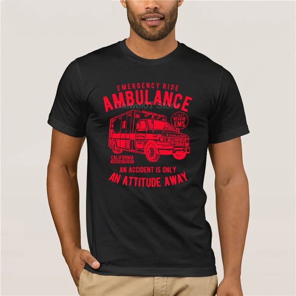 

fashion summer t-shirt popular round neck cool man's t-shirt ambulance men's cartoon fun t-shirt