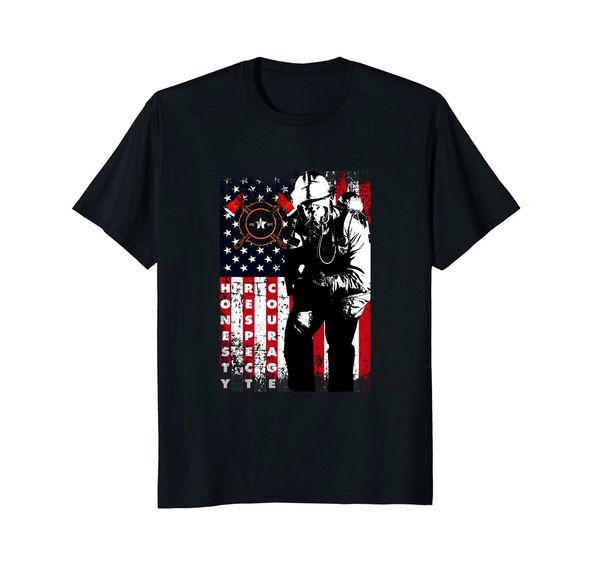 

2019 нового лето высокого качества tee shirt vintage пожарного usa flag пожарной рубашка прохладные футболки