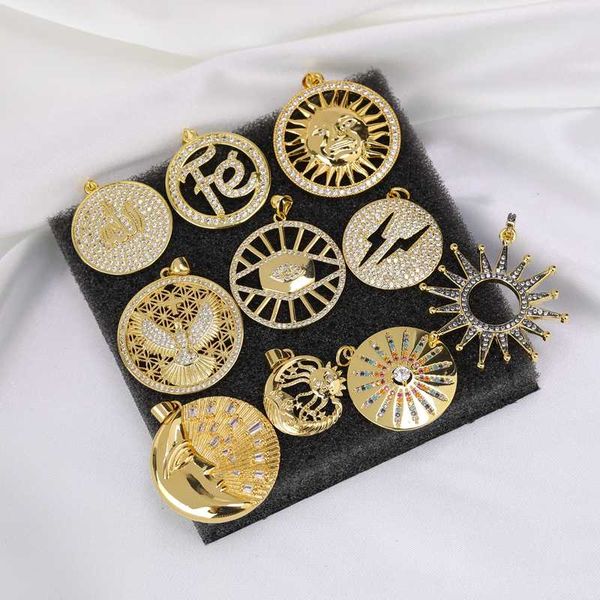 

juya jewelry making charms pendants moon charm for women necklace pendant hand made accessories supplies for luxurious jewelry, Bronze;silver