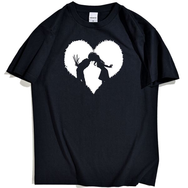 

devil boy jack in men's tee shirts love pattern printed tee clothing for men brand vintage oversized tshirt man