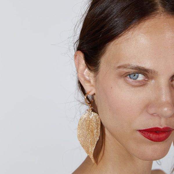 

dangle & chandelier arrival personality alloy openwork leaves clear texture earrings vintage metal leaf pendant for women, Silver