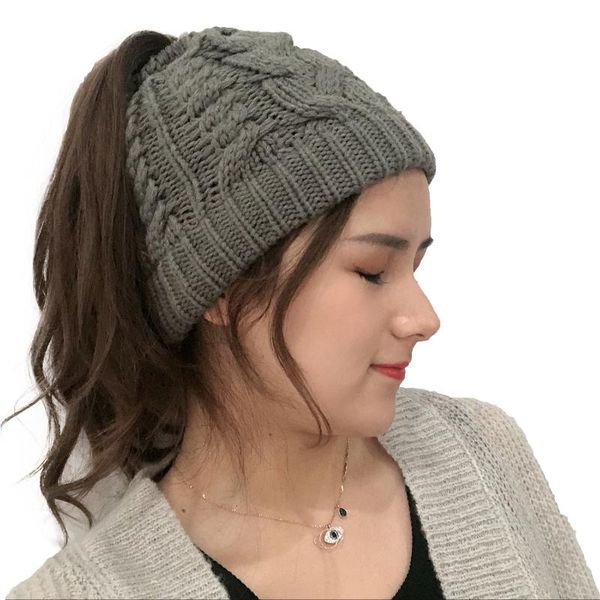 

women beanie chunky knitted beanie hat for womens winter soft warm cap, Blue;gray
