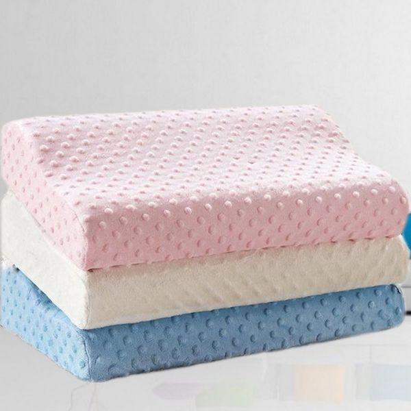 

fiber slow rebound soft pillow massager for cervical health care memory foam pillow orthopedic latex neck 3 colors