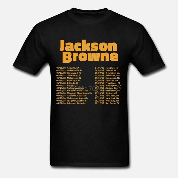 

new 89909-jackson browne tour 2018 black t-shirt size s-5xl(2