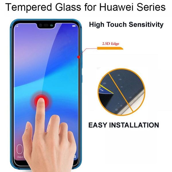 

9h tempered glass 2.5d for huawei mate 30 20 10 pro 9 lite p smart plus 2019 protective screen protector