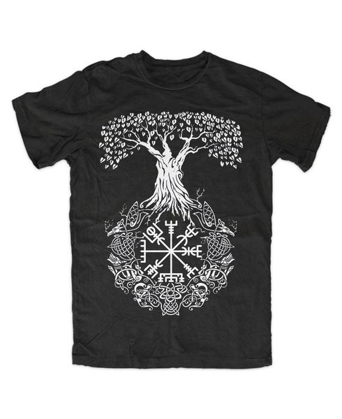 

yggdrasil tshirt schwarzkeltenwikingerwelteneschevegvisirgermanenodin new 2020 print letters men t-shirt