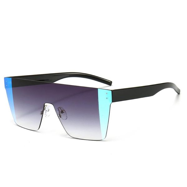 

2020 new big frame fashion retro mirror sun glasses female colorful gradient square sunglasses for women lunette de soleil femme, White;black