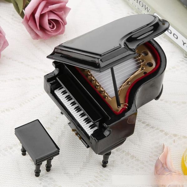 

home exquisite wooden mini piano model display decoration home coffee miniature display model vivid gift t200331
