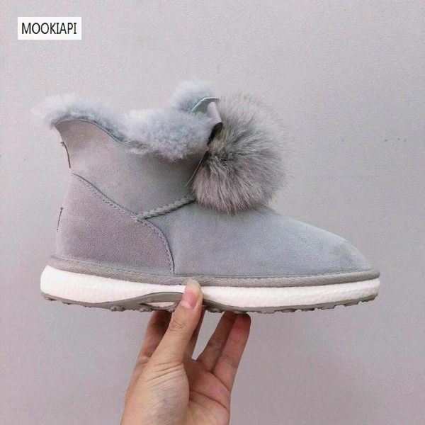 

australia's latest women's snow boots in 2020, real sheepskin, natural wool, the highest quality lace women's shoes, five col, Black