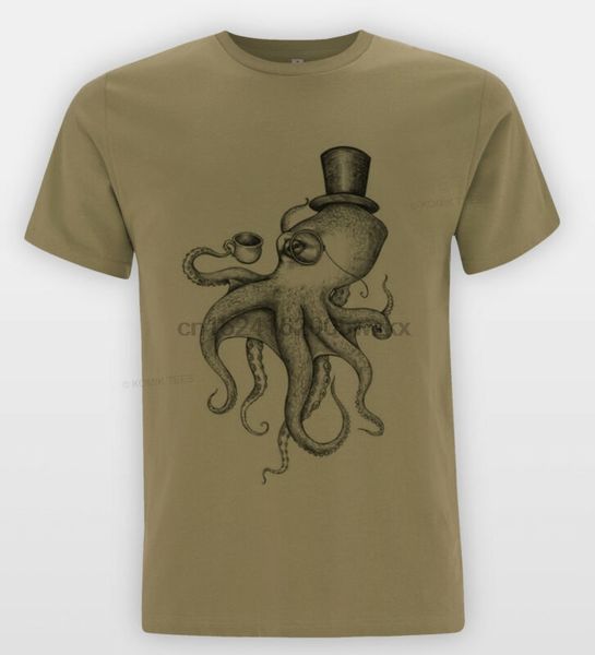 

octopus top hat футболка nautical татуировки дизайн tee религия штамп инди top