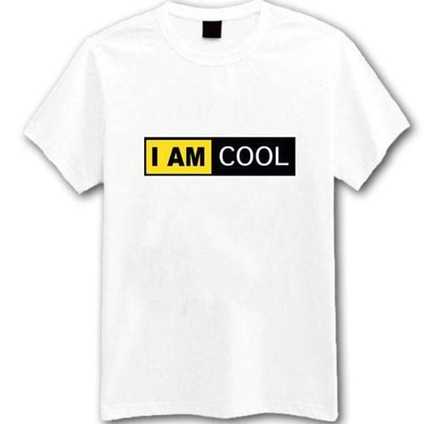 

2020 Black/white i Am Cool T-shirt Men High Quality Tops Breathanle Casual Men Tees