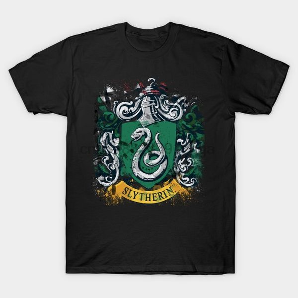 

men short sleeve tshirt slytherlin splatter crest slytherin t shirt women t-shirt