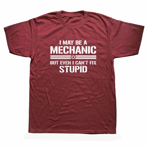 

summer men cotton casual college printed t-shirt mechanic fix everything birthday gift father's day funny t shirt plus size