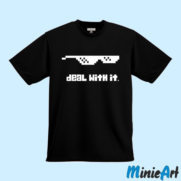 

2020 100% cotton deal with it glasses dab succ meme dank tshirt gift shirt tee tshirt t-shirt tee shirt