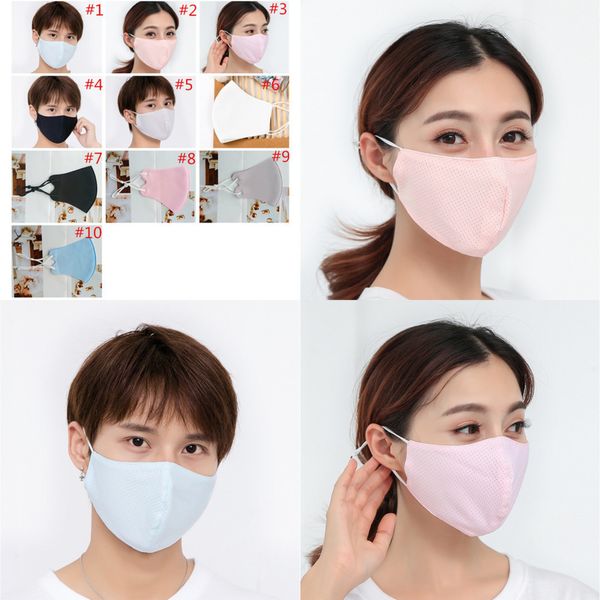 

2021adults fashion ice silk face mask summer protective sun anti dust ultraviolet-proof masks s8nx