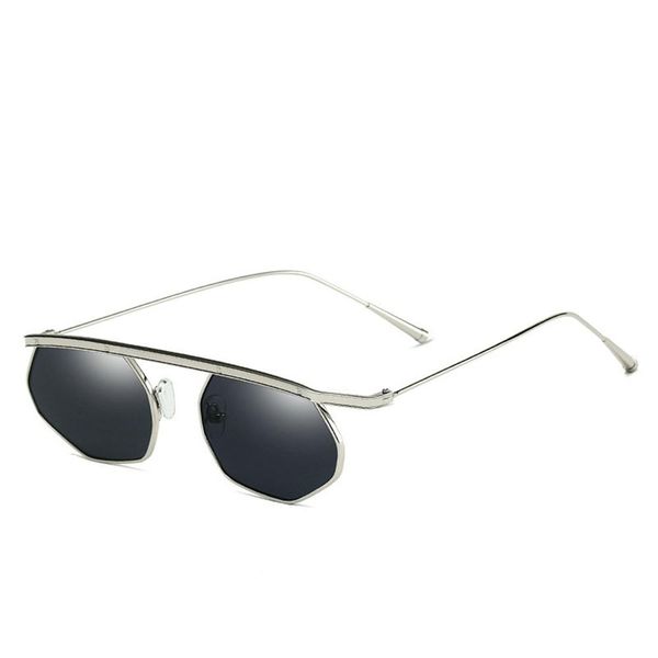 

2019 fashion small square sun glasses women vintage steampunk sunglasses men ladies clear red blue lense mirror punk eyewear fml, White;black