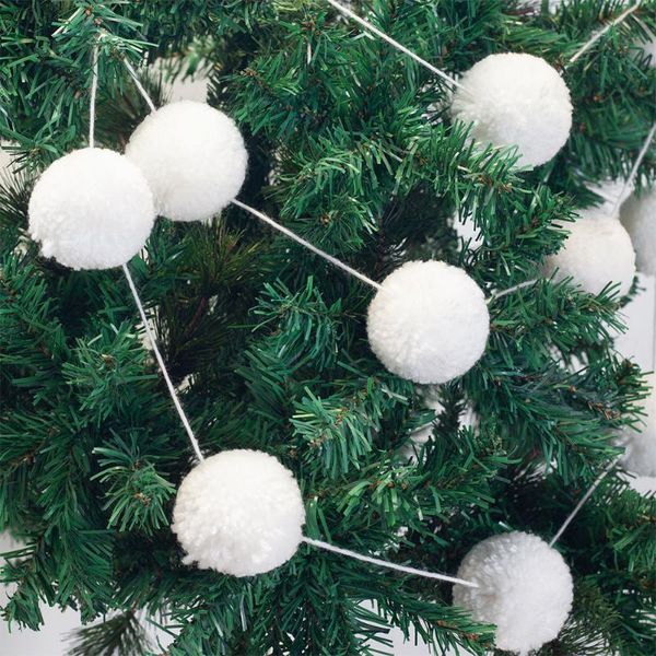 

Wall Decor Birthday Garland Craft Baby Shower Hanging String Wedding Party Festival Home Pendant Christmas Tree Ball Woolen Yarn