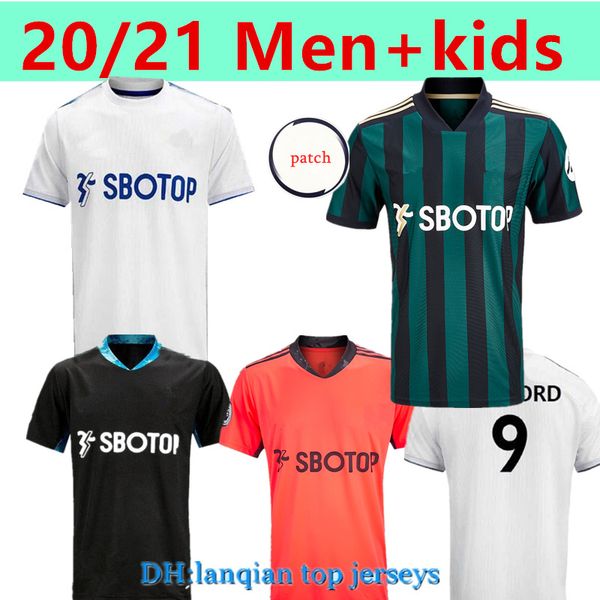 

2020 2021 leeds united 100th anniversary soccer jersey costa celebrates centenary bamford clarke 100 years men+ kids football shirt, Black;yellow