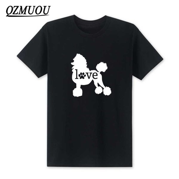 

new fashion poodle love dog paw funny novelty t-shirt for men summer fashion letter t shirts cotton casual t shirt size xs-xxl