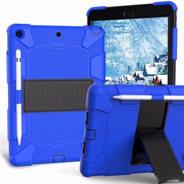 

heavy duty hybrid shockproof 3 layer kickstand case cover for ipad mini 4 5 for ipad 10.2 pro 9.7 2017 2018 air 2 20pcs/lot