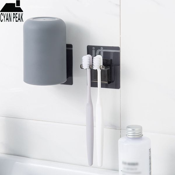 

bath accessory set bathroom accessories toothbrush holder with cup suction hooks storage rack wall mount