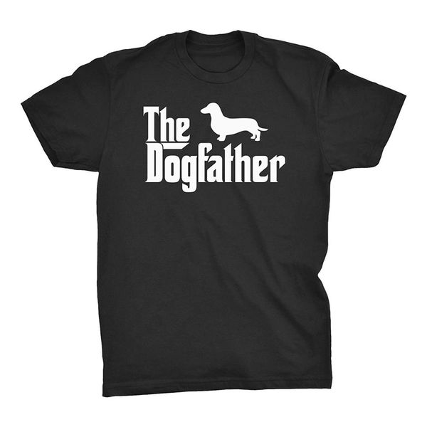

в dogfather - такса - godfather weiner dog t-shirt 2019 summer men печати хлопка футболки